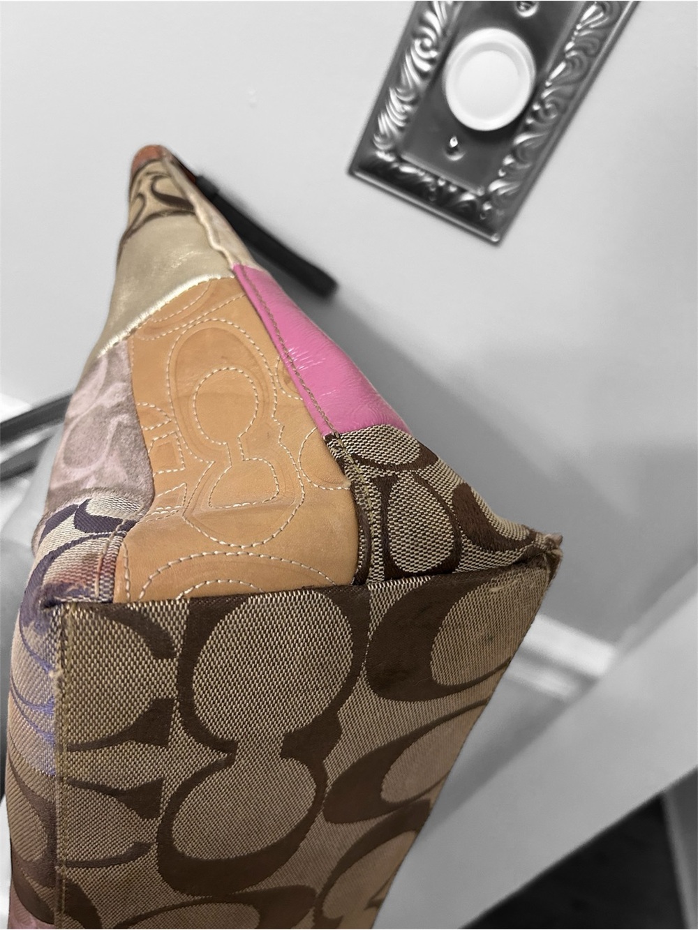 Coach signature patchwork tote bag - Picture 5 of 12